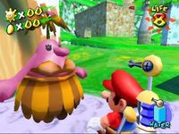 une photo d'Ã©cran de Super Mario Sunshine sur Nintendo Gamecube